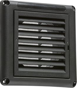 Picture of 4" BLACK FIXED GRILLE C/W FLY SCREEN
