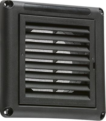 Picture of 4" BLACK FIXED GRILLE C/W FLY SCREEN