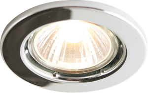 Picture of DGZ10C    MAINS GU10 Steel Ring Downlight CHROMECP retaining ring; single clip fix