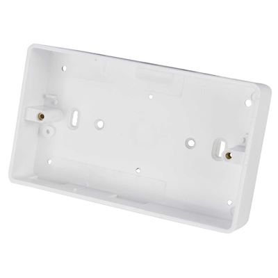 Picture of 2gang Surface PVC Box Round Knock Out20mm conduit KO/25mm trunking KO