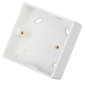 Picture of 1gang Surface PVC Box Round Knock Out20mm conduit KO/25mm trunking KO