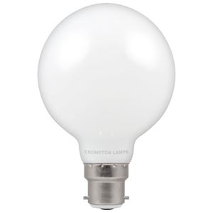 Picture of CROMPTON G80 7W BC LED OPAL GLOBEWARM WHITE DIMMABLE