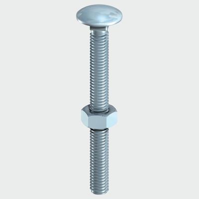 Picture of M10x130 Carriage Bolt & Hex Nut BZPBag20 Timbag Coach