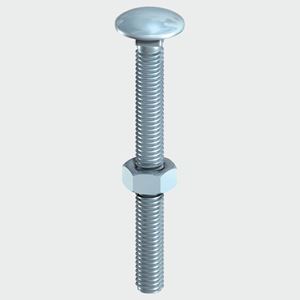 Picture of M10x130 Carriage Bolt & Hex Nut BZPPk2 Timpac Coach