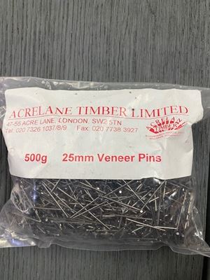 Picture of 500g   25mm Veneer Pins
Prepacked