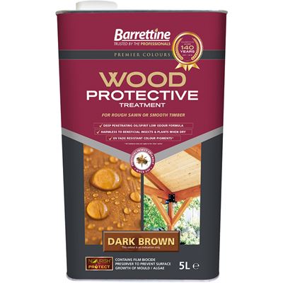 Picture of 5ltr Barrettine Protective Wood Treatment Brown