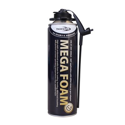 Picture of Mega Foam Gun/Aerosol PU Expanding Foam
Hand or Gun application. Use at any angle
effective in extreme temp.