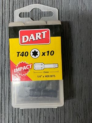 Picture of Dart T40 Impact Driver Bit pk10