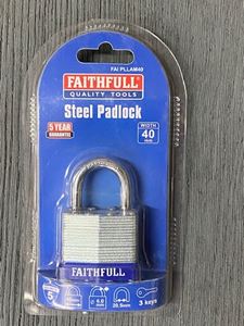 Picture of Faithfull Padlock Laminated Steel 50mm 3keys