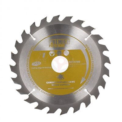 Picture of TCT Saw Blade
184mm Dia; 30mm Bore; 24 Teeth
20 & 16mm Reducing Bushes