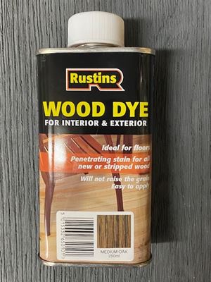 Picture of 250ml Medium Oak Wood Dye Rustins