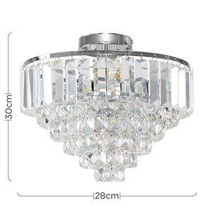 Picture of MESITA 3 ICICLE CHROME FLUSH FITTING 3 x 4W SES GOLF BALLSUPERCEDES  23395SUN