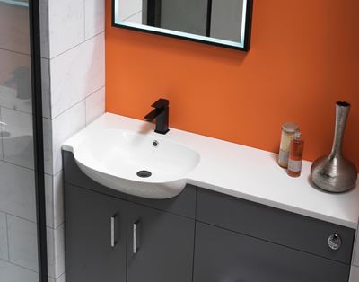 Picture of Serene 1-Piece Basin - LH or RH (Pictured LH) 1200x350mm