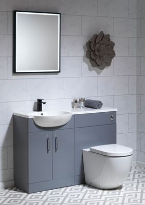 Picture of URBAN 60 WC Base Unit (No Top) - Platinum Grey 600x345x800mm