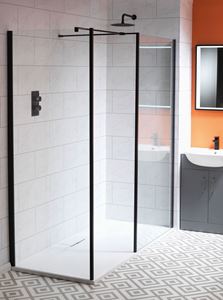 Picture of CLASSIC 900 Walk-In Panel - Black Frame900mm