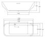 Picture of METROPOLITAN  Freestanding Bath with Pre-Fitted Click-Clack  Waste1700x750mm