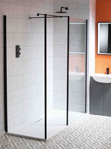 Picture of CLASSIC 800 Walk-In Panel - Black Frame800mm
