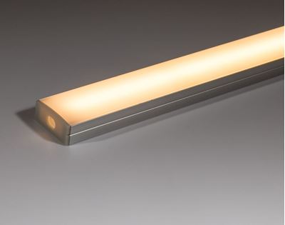 Picture of 23.4 X 14 DEEP SURFACE ALUMINIUM PROFILE C/W OPAL DIFFUSER 2 METRE