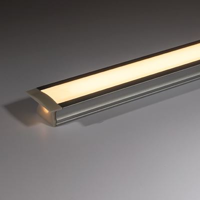 Picture of 25X14  DEEP RECESSED  ALUMINIUM PROFILE C/W OPAL DIFFUSER1 METRE