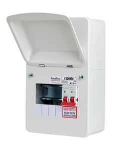 Picture of FUSEBOX 4WAY USEABLE C/W 100A MAIN SWITCHCONSUMER UNIT