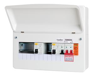 Picture of FUSEBOX 6WAY USEABLE C/W DUAL RCD 80A & SPD DEVICE MAIN SWITCH