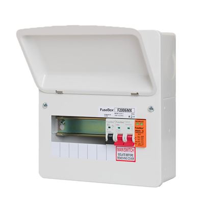 Picture of FUSEBOX 6WAY USEABLE C/W 100A & SPD