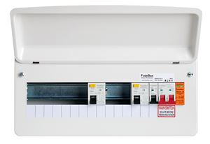 Picture of FUSEBOX 16WAY USEABLE C/W DUAL RCD 100A & SPD