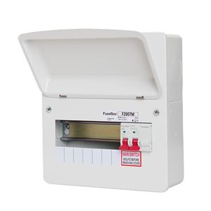 Picture of FUSEBOX 7WAY USEABLE C/W 100A MAIN SWITCHTAIL CLAMP INCLUDED CONSUMER UNIT