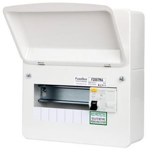 Picture of FUSEBOX 7WAY USEABLE C/W 80A RCD TAIL CLAMP INCLUDED CONSUMER UNIT