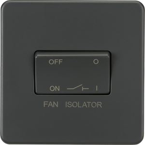 Picture of Screwless 10AX 3 pole Fan Isolator Switch - Anthracite