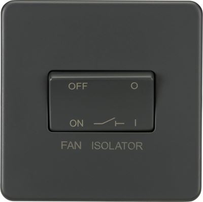 Picture of Screwless 10AX 3 pole Fan Isolator Switch - Anthracite
