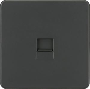 Picture of Screwless Telephone Master Socket -Anthracite