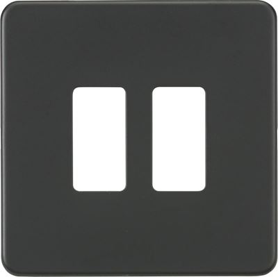 Picture of Screwless 2G grid faceplate - anthracite