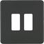 Picture of Screwless 2G grid faceplate - anthracite