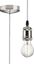 Picture of 1.8 MTR FLEX E27 VINTAGE METAL PENDANT POLISHED CHROME C/W SHADE RING