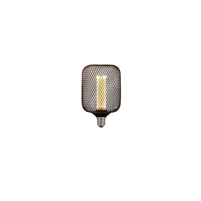 Picture of WIRE MESH EFFECT DRUM LAMP - BLACK METAL