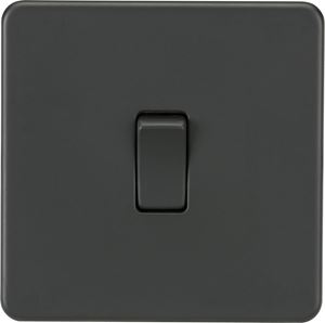 Picture of Screwless 10AX 1G 2-Way Switch - Anthracite