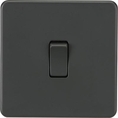 Picture of Screwless 10AX 1G 2-Way Switch - Anthracite