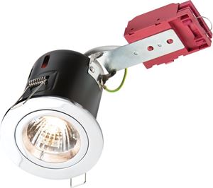Picture of 230V 50W Fixed GU10 IC Fire-Rated Downlight in Chrome