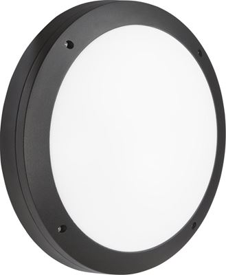 Picture of 230V IP65 18W LED Round Bulkhead CCT with Emergency Black