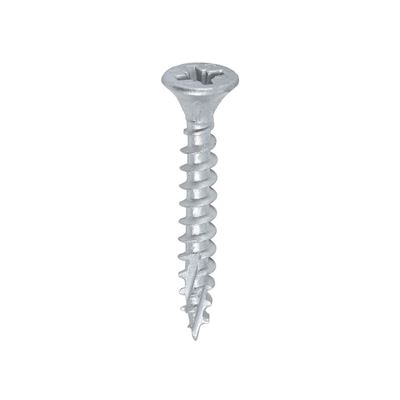 Picture of C2 Exterior Strong-Fix - PZ - Double Countersunk with Ribs - Twin-Cut - Silver 4.0 x 30