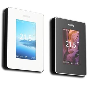 Picture of Warmup 6iE WiFi Bright Porcelain Thermostat (Band Colour: Light Chrome)