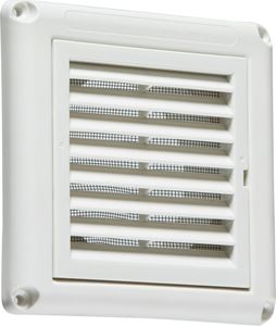 Picture of 100mm/4 inch Extractor Fan Grille with Fly Screen - White