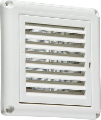 Picture of 100mm/4 inch Extractor Fan Grille with Fly Screen - White