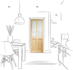 Picture of Internal Clear Pine Victorian with Clear Glass1981 x 686 x 35mm (27")