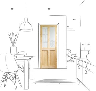 Picture of Internal Clear Pine Victorian with Clear Glass1981 x 686 x 35mm (27")