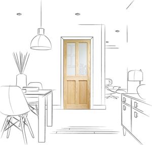 Picture of Internal Clear Pine Victorian with Clear Glass1981 x 762 x 35mm (30")