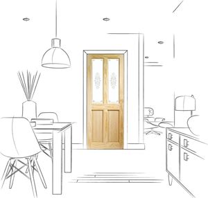 Picture of Internal Clear Pine Victorian with Campion Glass2040 x 726 x 40mm