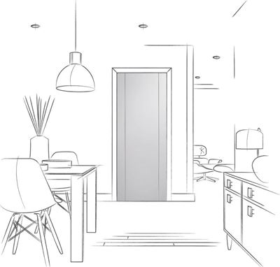 Picture of Pre-Finished Internal White Forli (Alum Inlay)1981 x 610 x 35mm (24")