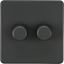 Picture of 2G 2-way 10-200W (5-150W LED) Trailing Edge Dimmer - Anthracite